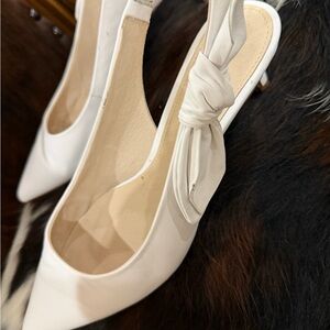 Louise et Cie Ivory Pump Heels with Knot Detail Soft Leather (9)